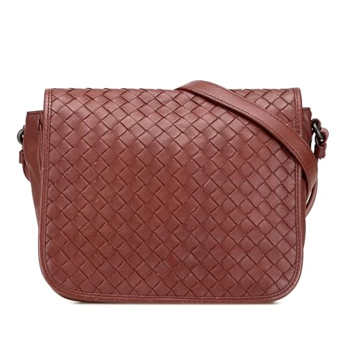 Bottega Veneta Pre-Loved Nappa Intrecciato Flap Crossbody Bag