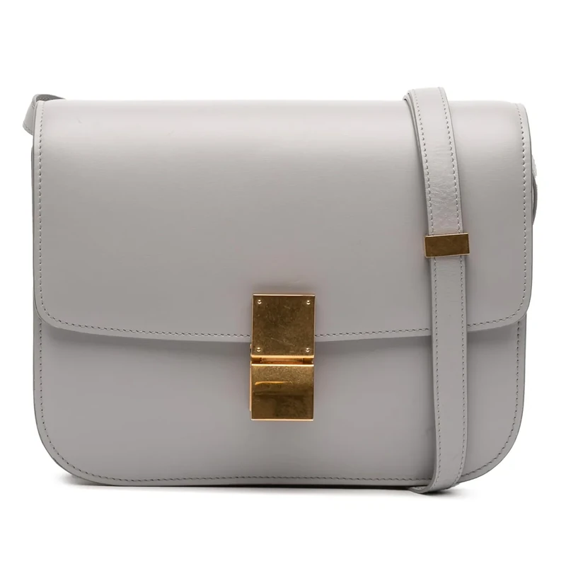 Celine Pre-Loved Medium Calfskin Classic Box Crossbody Bag
