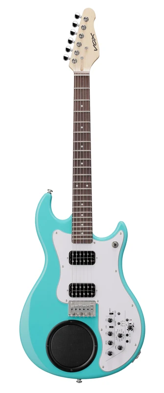 Vox APC-2 Electric Guitar with Integrated Amp and Speaker, Effects and Rhythm Machine - Aqua Green