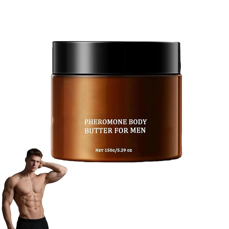 Skin Pheromone Body Butter for Men, Cologne-Infused Moisturizer & Scent Balm, Skin Body Butter for Men, Long-Lasting Hydration & Fragrance, for Dry & Sensitive, Alcohol-Free, Deep Moisturizing (1PC)
