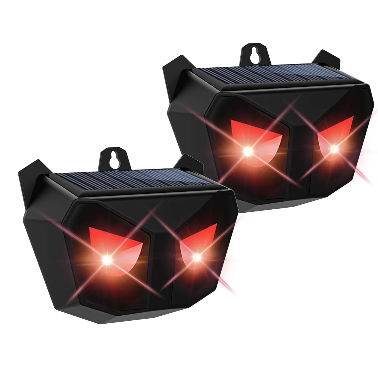 Ashmita Outdoor Solar Powered Animal deterrent,LED Strobe bird Repellent,Ultrasonic LED Flash Cat Repellent,Repeller for Cats Dogs Foxes Birds Skunks for Farm Garden Yard.