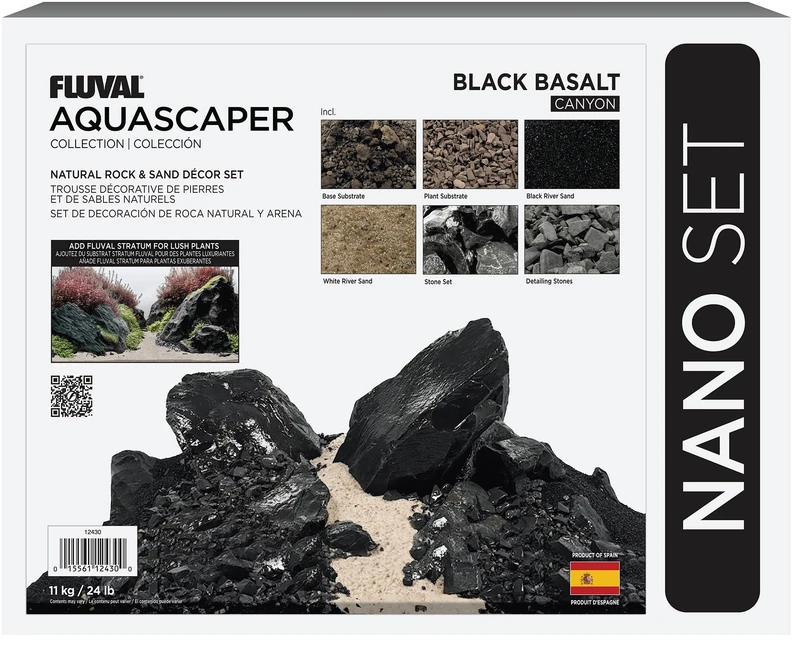 Decoration Kit for aquascaping Black Fluval, Nano