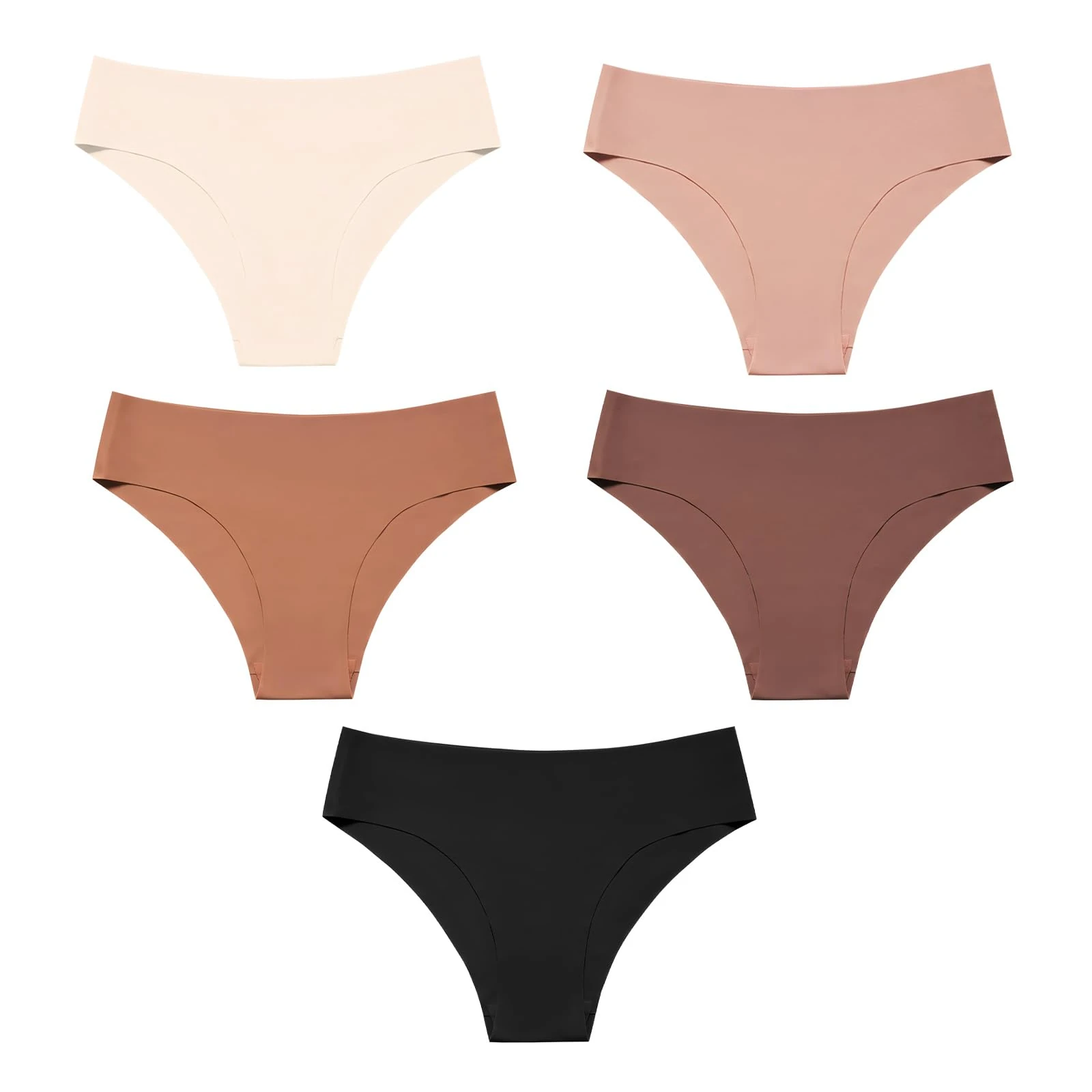 Ximinwzm 5 Pcs Nylon Thongs for Women, G String Tanga Ladies for Women, Sexy Ladies Panties, Micro Seamless Bikini Panties, Sexy Everyday Wear & Lingerie Essentials Multicolour