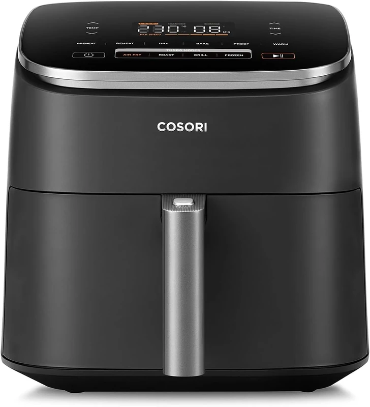COSORI Air Fryer DUAL BLAZE 6.4L Easy Fryer With Top and Bottom Heating,11-IN-1 Oil Free Deep Fryer Parfect for Hyperprotein Diet, Dark Grey