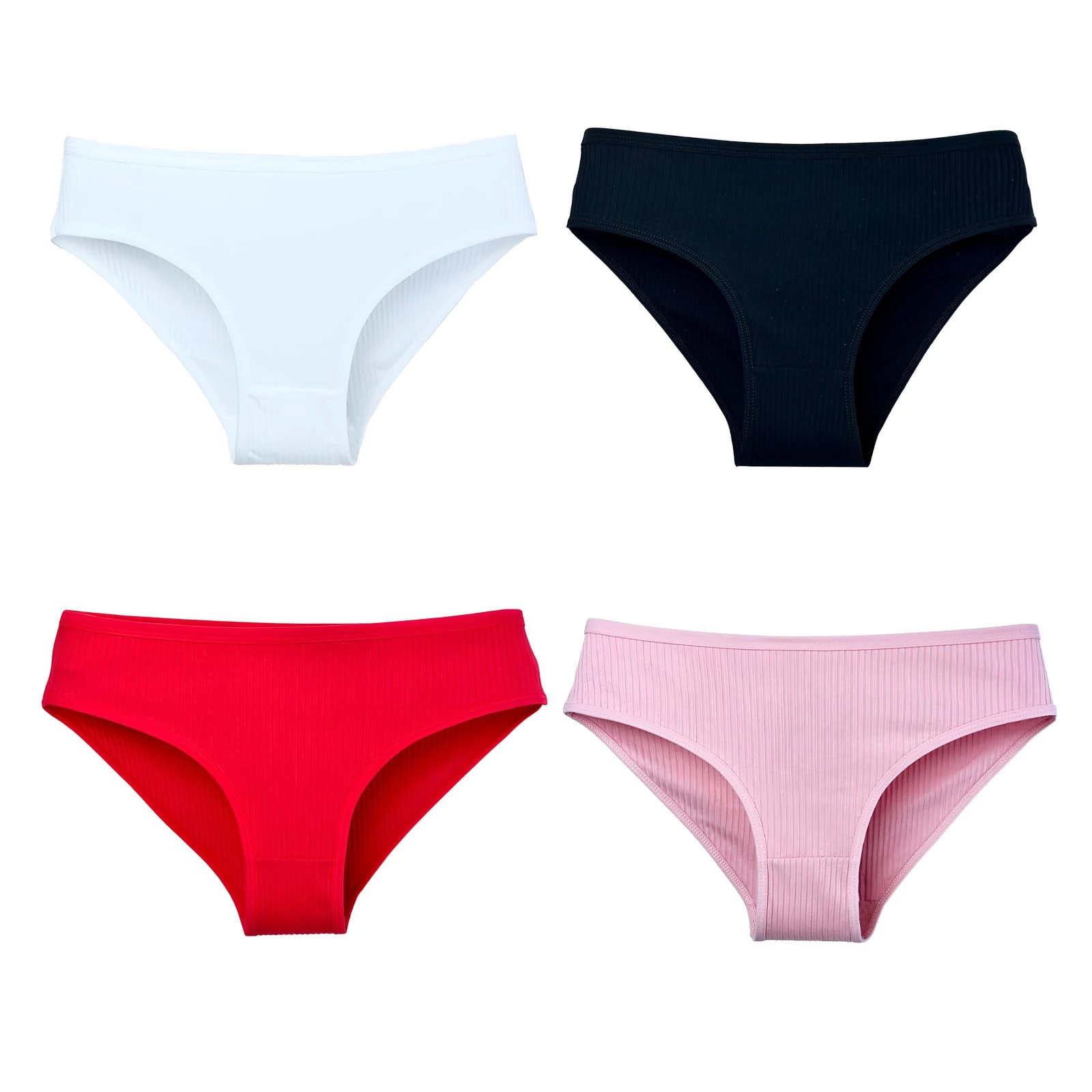 Ximinwzm 4 Pcs Cotton Thongs for Women, G String Tanga Ladies for Women, Sexy Ladies Panties, Micro Seamless Bikini Panties, Sexy Everyday Wear & Lingerie Essentials Multicolour