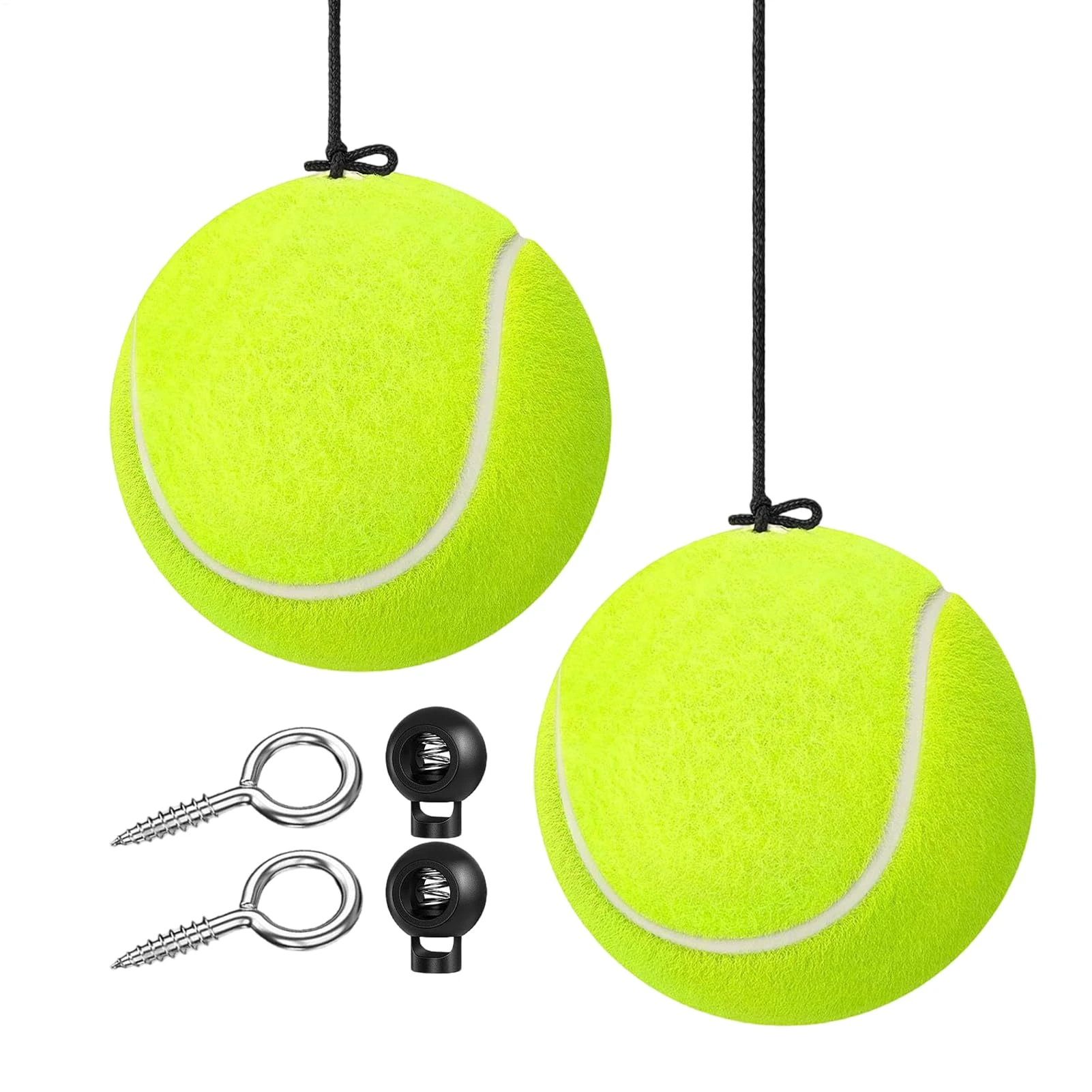 Garage Parking Stops - 2-Piece Tennis Ball Garage Parking Aid with String,Precise Vehicle Guide Assist for Household RV SUV Villa Safety Commercial Driver Automotive Home