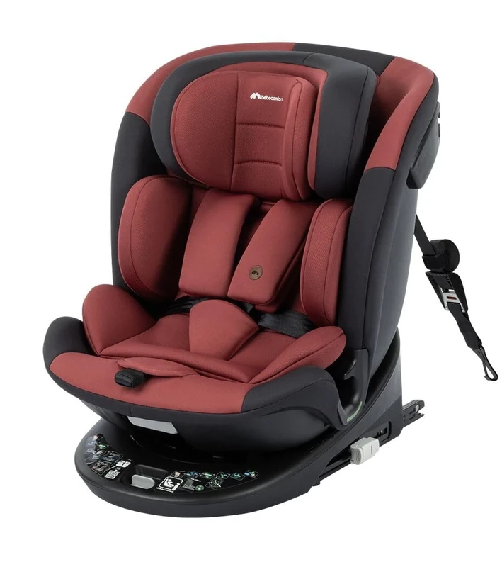 Bebeconfort RevolveFix 360 i-Size, 360 Swivel Car Seat, 0-12 Years, 40-150 cm, ISOFIX Car Seat, Top Tether Installation, 360 Rotation, 6 Recline Positions, 12 Hearest Positions, Dual Red