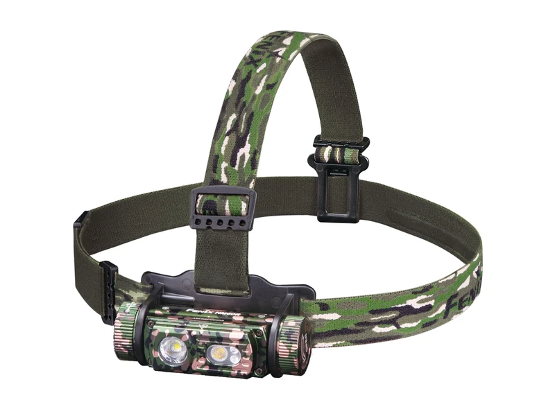 Fenix HM60R Camo Edition | Rechargeable Headlamp for Outdoor, Field Sports, Fishing | 1300 Lumen | 120m | 300 Hrs Max | Spot, Flood and Red Beams | Hidden USB Port | IP68