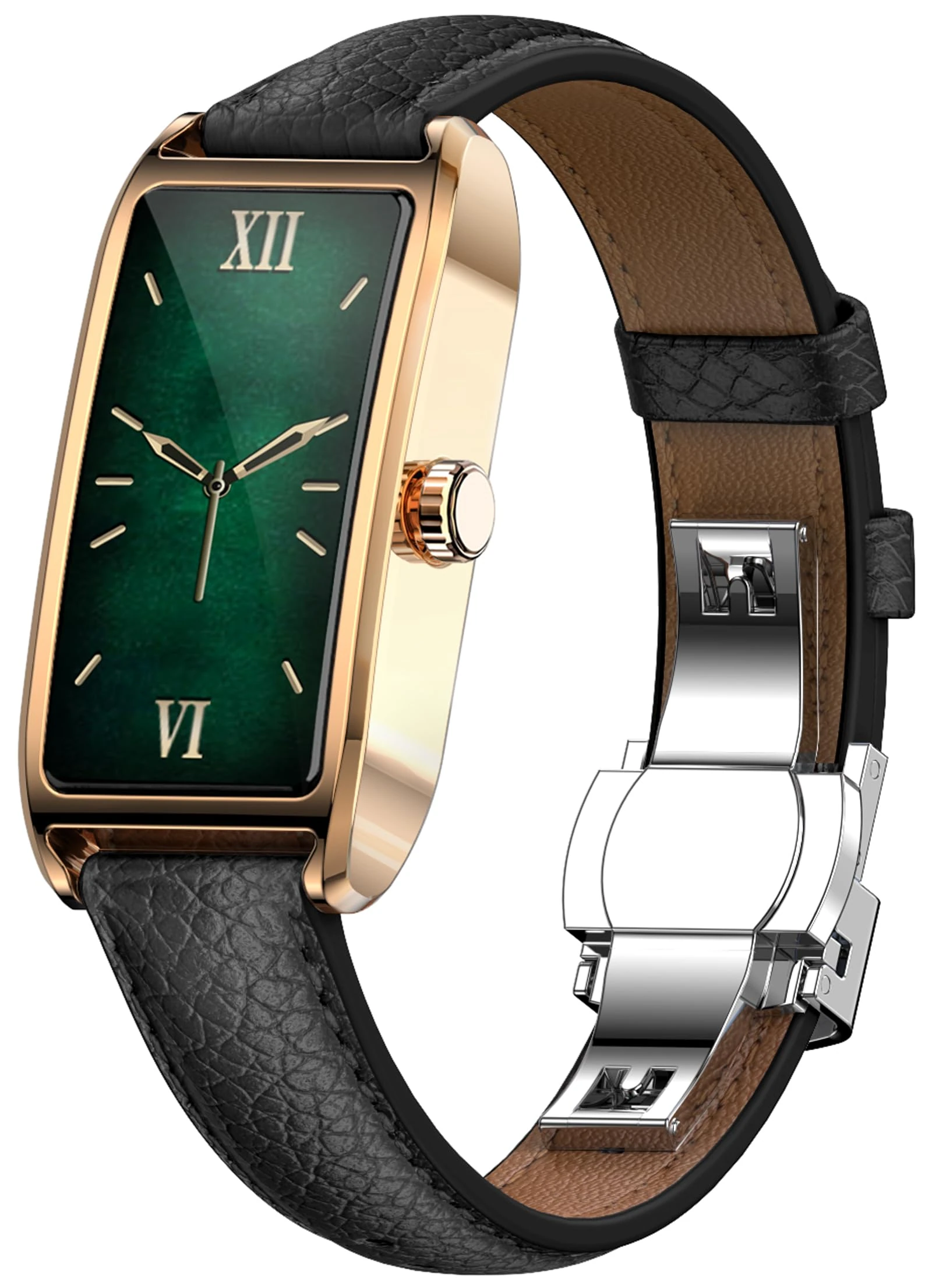 Fitness Tracker for Women Ladies Fitness Watch Dressy Leather Strap Alloy Case Luxury Fashion Heart Rate Monitor Sleep Tracker Pedometer Step Counter Waterproof Elegant Smart Watch for Womens