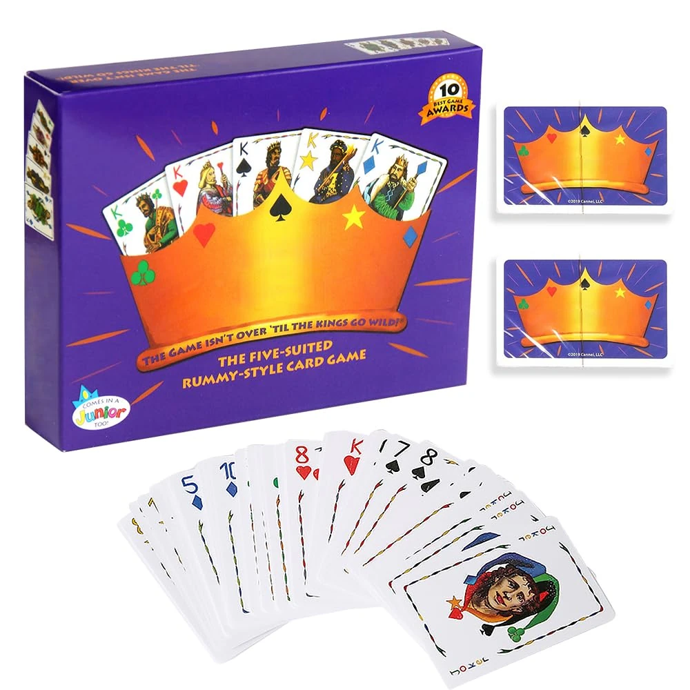 SGZIOO Five Crowns Card Game, Card Game Crowns Poker Board Game, Family Playing Cards, for Family Gather, Card Games for 2 to 7 Players, Bring More Fun to Families & Friends