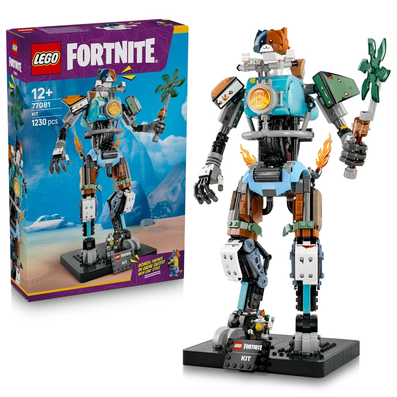 LEGO Fortnite KIT Toy - Interactive Figure w/Power Claw Pickaxe & Spinning Wheel for Kids' Room Decor - Gaming Gift for 12+ Year Old Boys, Girls & Teenage Fans - 77081