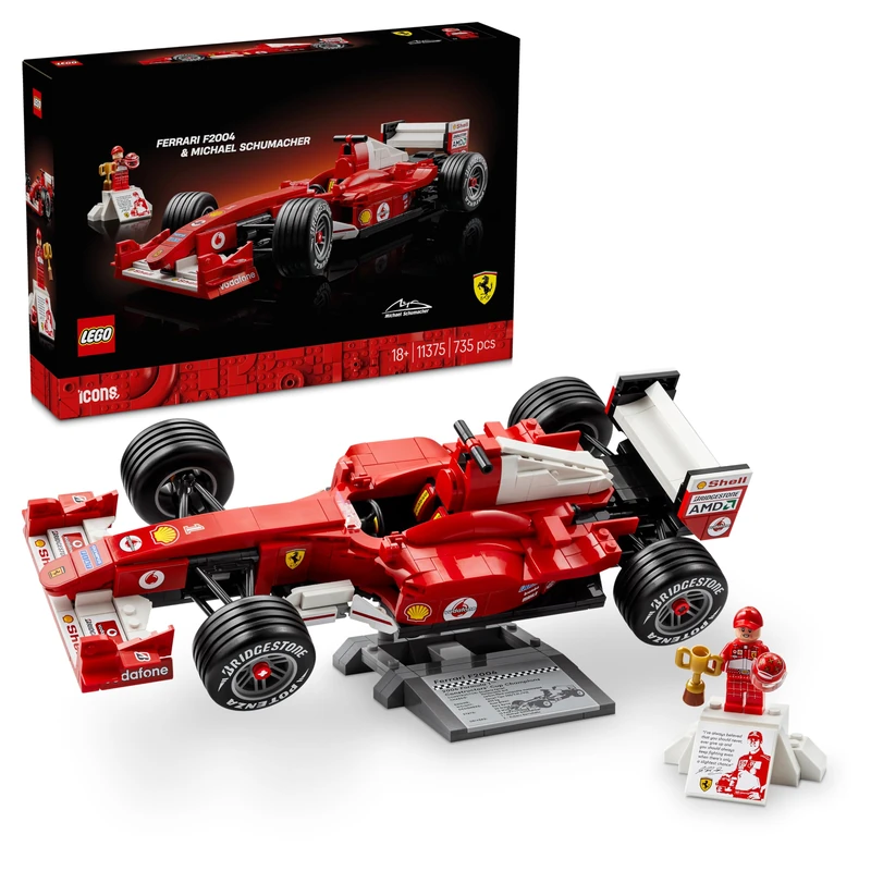LEGO Icons Ferrari F2004 & Michael Schumacher F1 Model Kit