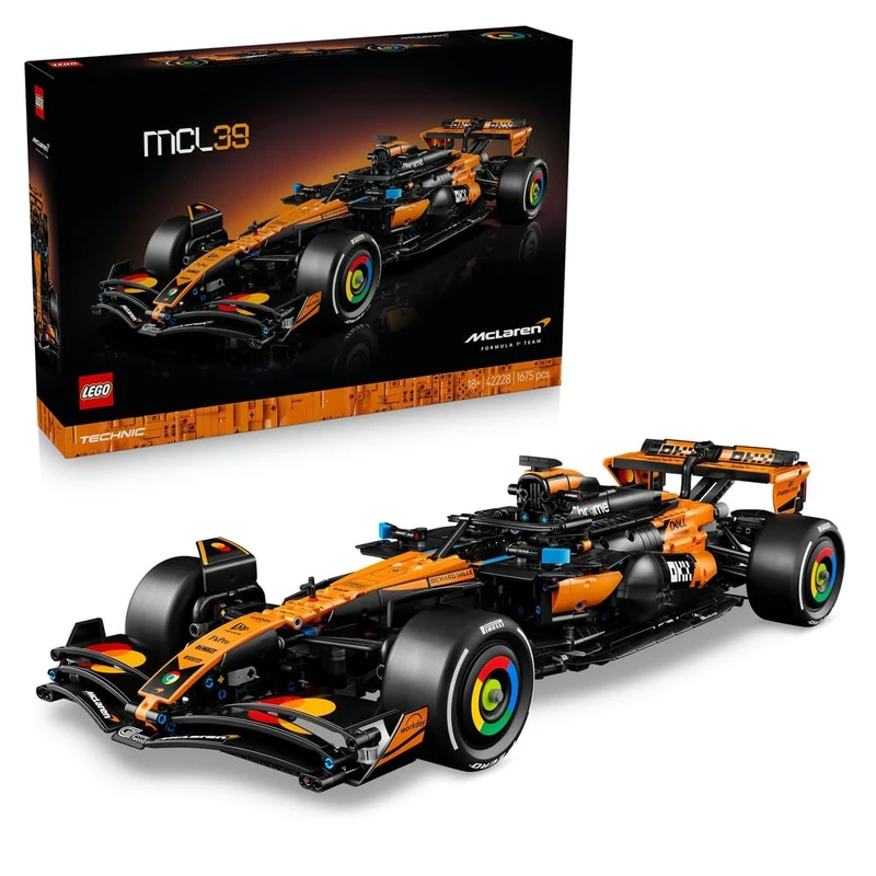LEGO Technic McLaren MCL39 F1 Car Model Kit for Adults - Collectible Formula 1 Building Set w/ V6 Engine, Differential & DRS Activator - Gift Idea for Racing & Motorsport Fans - 42228
