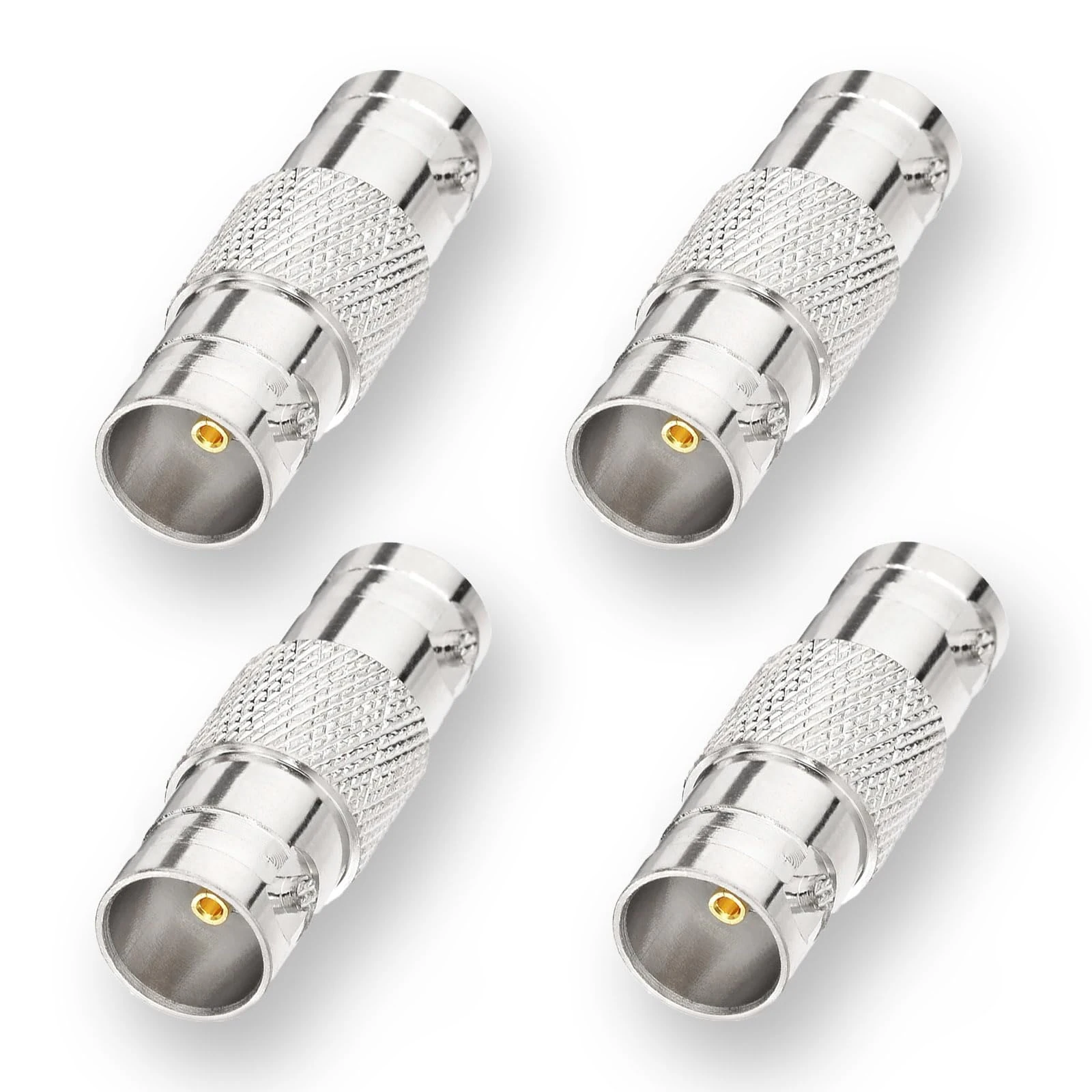 Superbat BNC Female to Female SDI Barrel Connector Adapter 75ohm Coax Coupler Joiner for Video Recorder, CCTV Monitor, Security Camera, HD-SDI/ 3G-SDI/ 4K/ 8K SDI Video Camera Cable 4Pcs