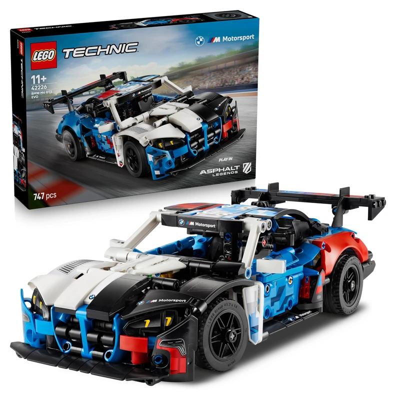 LEGO Technic BMW M4 GT3 EVO Race Car Toy - Model Kit w/ V6 Engine, Steering & Opening Doors - Gaming Gift for 11+ Year Old Boys & Teenage Motorsport Fans - 42226