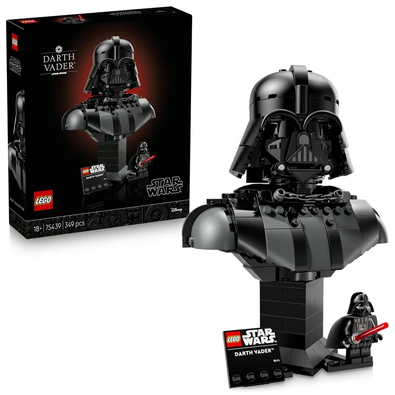 LEGO Star Wars 75439 Darth Vader Bust - Display Model Kit for Adults incl. Collectible Sith Minifigure w/Red Lightsaber - DIY Shelf or Room Decor - Gift Idea for A New Hope Fans