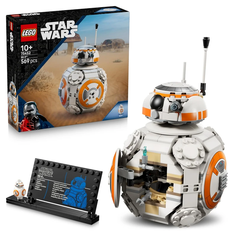 LEGO Star Wars 75452 BB-8 Astromech Droid Figure Model Kit - Building Toy w/a Spinning Head & Wheel - Bedroom Decor Idea - Gift for 10+ Year Old Boys, Girls & Fans