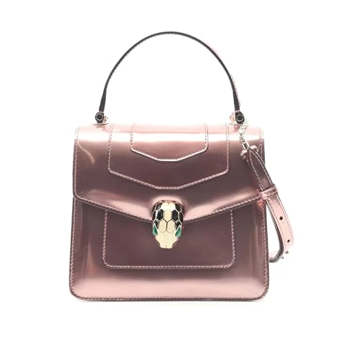 BVLGARI Pre-Loved Patent Serpenti Forever Top Handle Satchel
