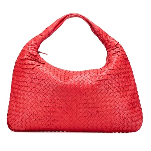 Pre-Loved Medium Nappa Intrecciato Ruffle Veneta Hobo Handbag