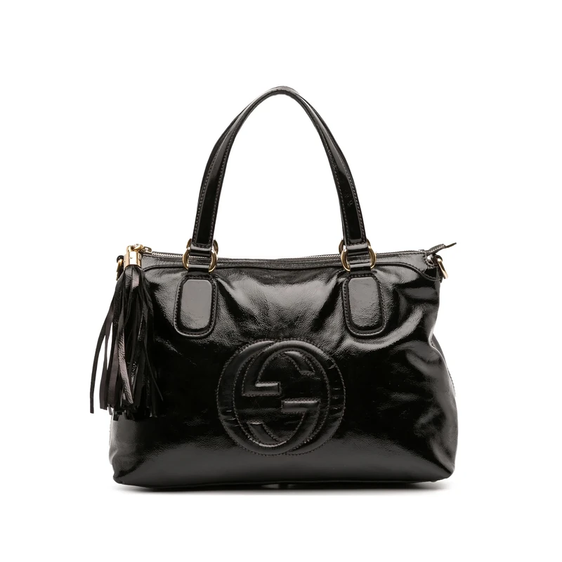 Gucci Pre-Loved Small Patent Soho Working Satchel Handbag