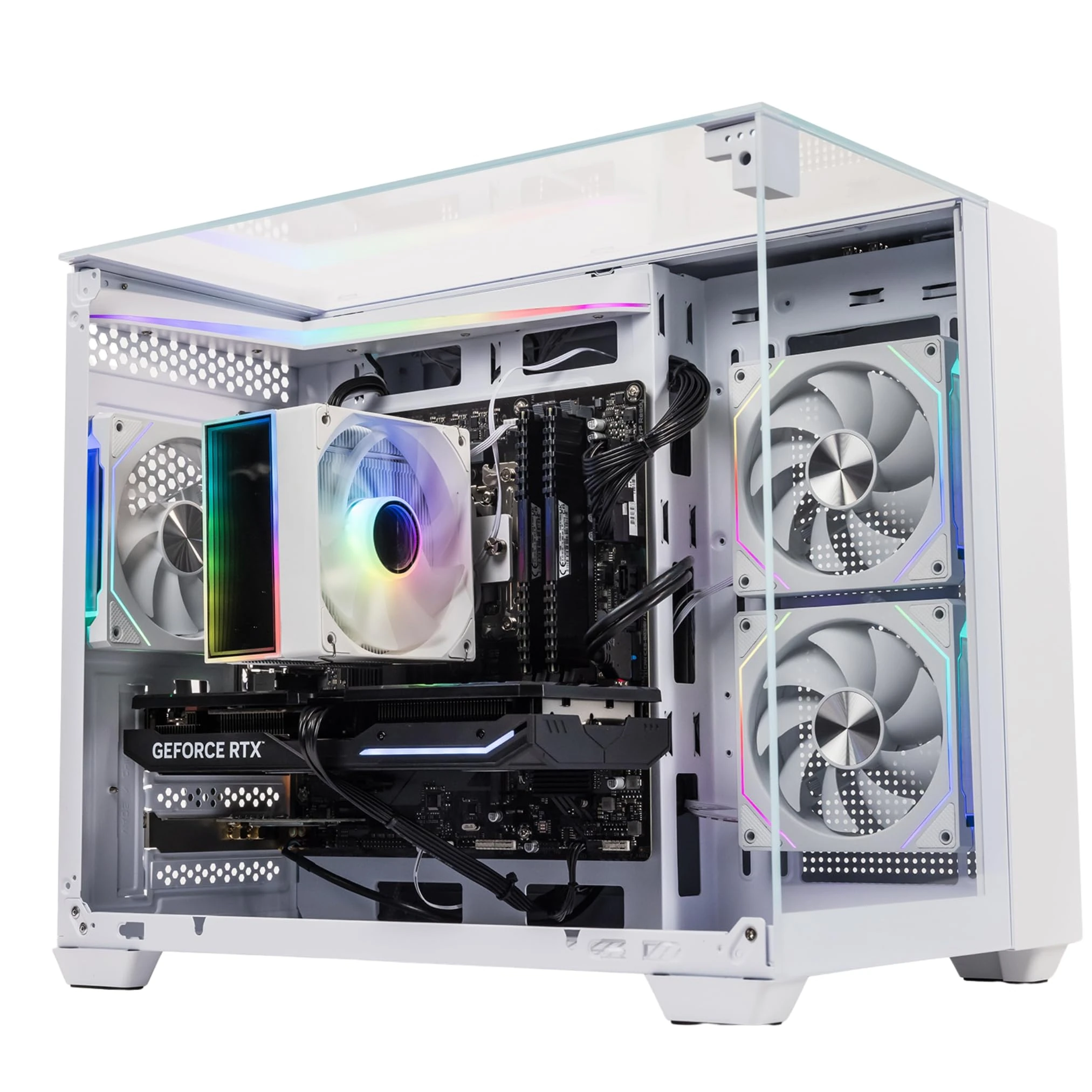 GTR Gaming PC | AMD Ryzen 7 5700X | RTX 5060 | 32GB DDR4 RAM | 1TB NVMe SSD | 600W 80+ Bronze PSU | Windows 11 & WiFi | White ARGB Case