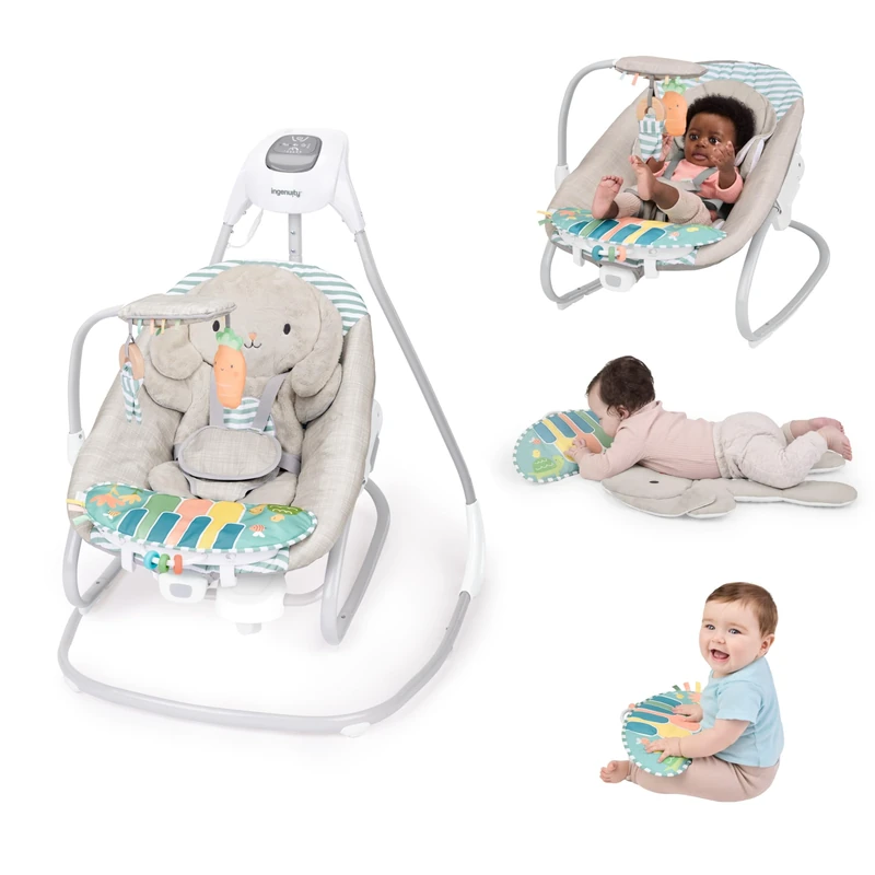 Ingenuity SimpleComfort Piano Playtime 4-in-1 Baby Swing & Rocker