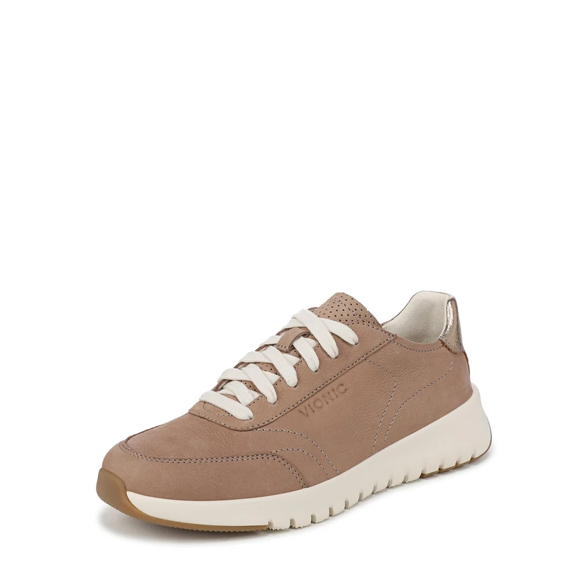 Vionic Women's Uptown Sneaker Lace-Up Trainers, Dark Grey Metallic, Medium Fit, UK 3.5