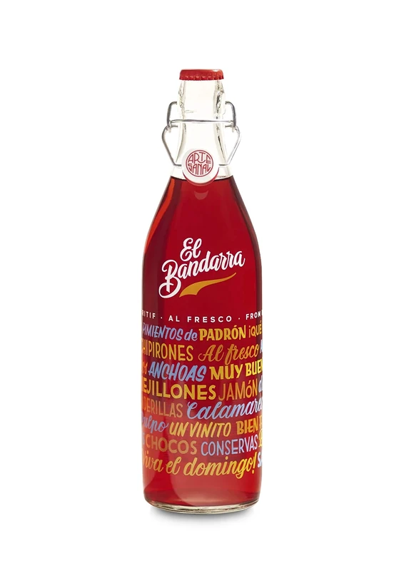 El Bandarra Al Fresco - Barcelona Aperitivo, Drink with Tonic or as a Spritz, Bittersweet, Alternative to Pink Gin, Notes of Grapefruit and Mediterranean Botanicals - 1 Litre Bottle, 14% ABV