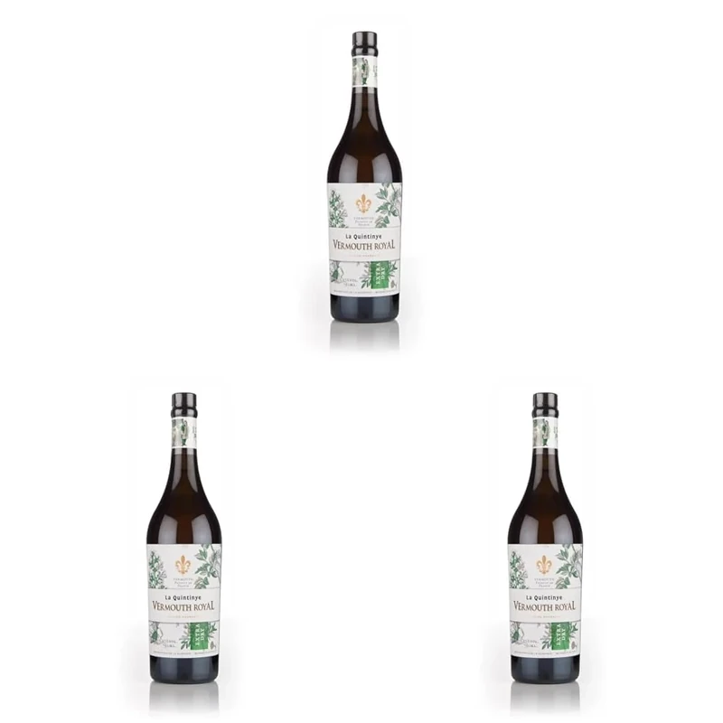 La Quintinye Vermouth Royal Extra Dry Vermouth 75cl, Fresh and Delicate Fine French Vermouth, 17% ABV, Great Gift for Birthdays and Christmas (Pack of 3)