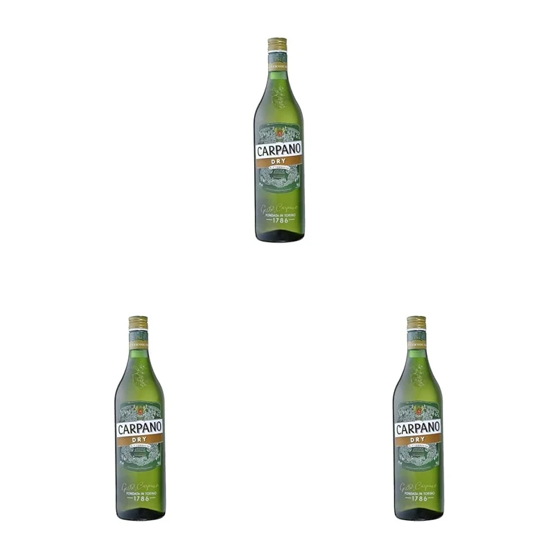 Carpano Dry Vermouth, 1 L (Pack of 3)