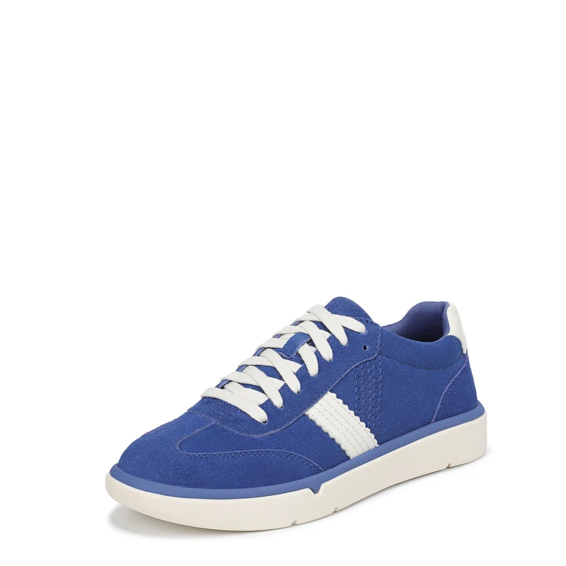 Vionic Women's City Walk Lace-Up Trainers, Mazarine Blue Suede, Wide Fit, UK 6
