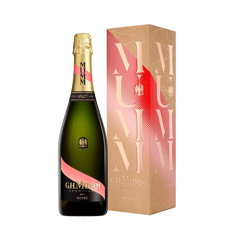 G.H. Mumm Le Rosé Champagne including Gift Box, 75cl (Pack of 6)