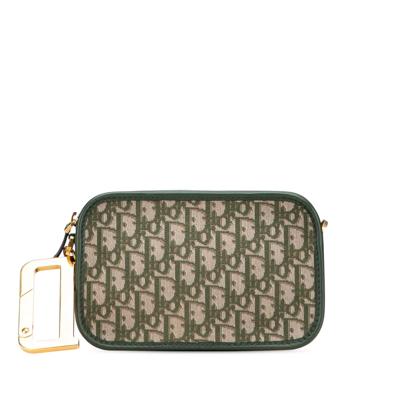 Dior Pre-Loved Oblique Canvas Diorquake Clutch Bag