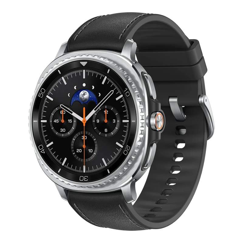 Samsung Galaxy Watch8 Classic 46mm, AI Smart Watch with Cushion Design and Rotating Bezels, with Hybrid Band and Wearable Display, Bluetooth, Black, 3 Year Extended Warranty (UK Version) (Renewed)