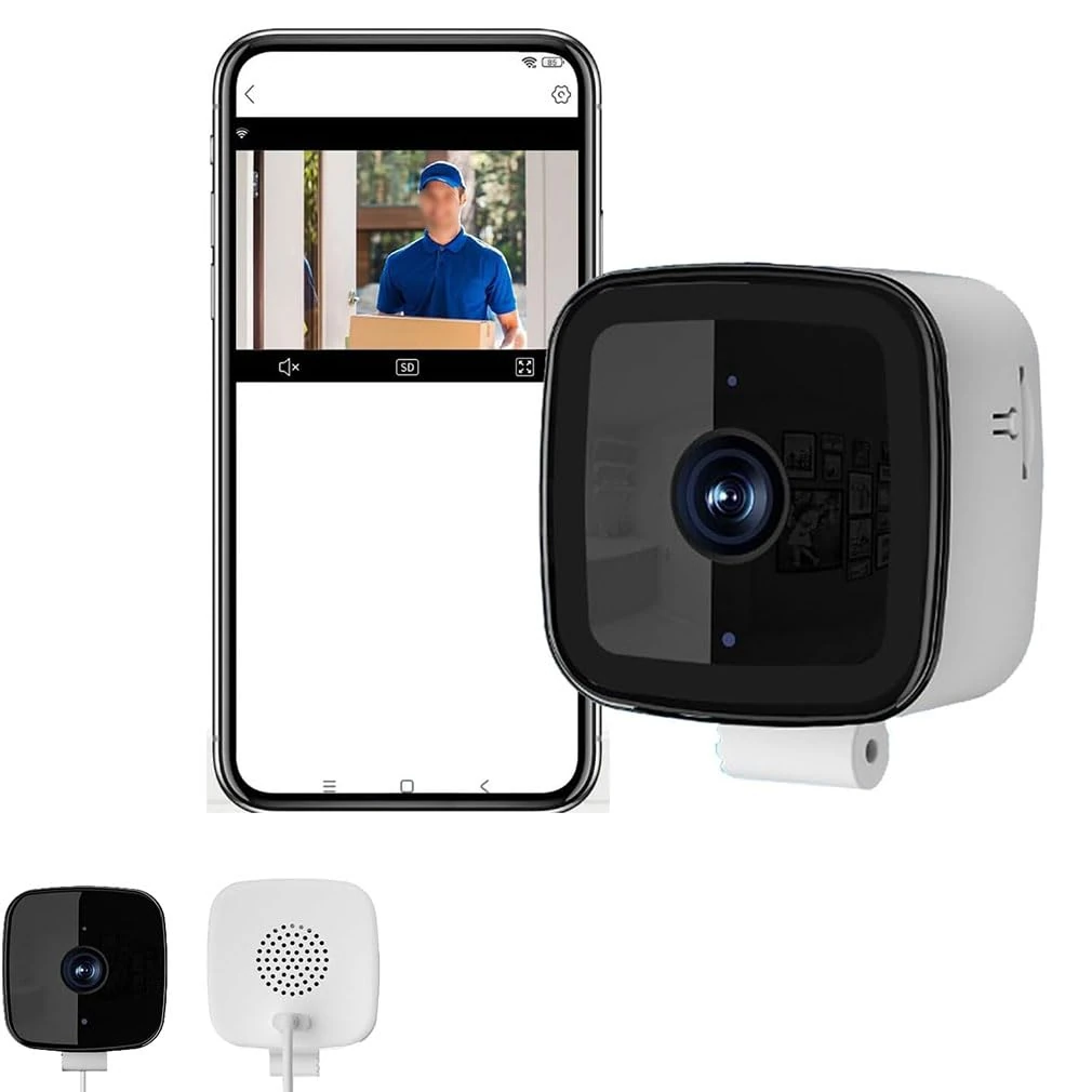 Keeplus Glowflip Window Camera, Glowflip Crystal-Clear 2K Security Camera Color Night Vision, 2.4GHz WiFi Cameras, 24/7 Recording & Smart Alerts, Indoor Camera House Security Camera, Motion Detection