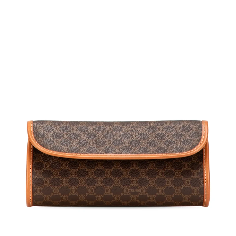 Celine Pre-Loved Macadam Coated Canvas Clutch
