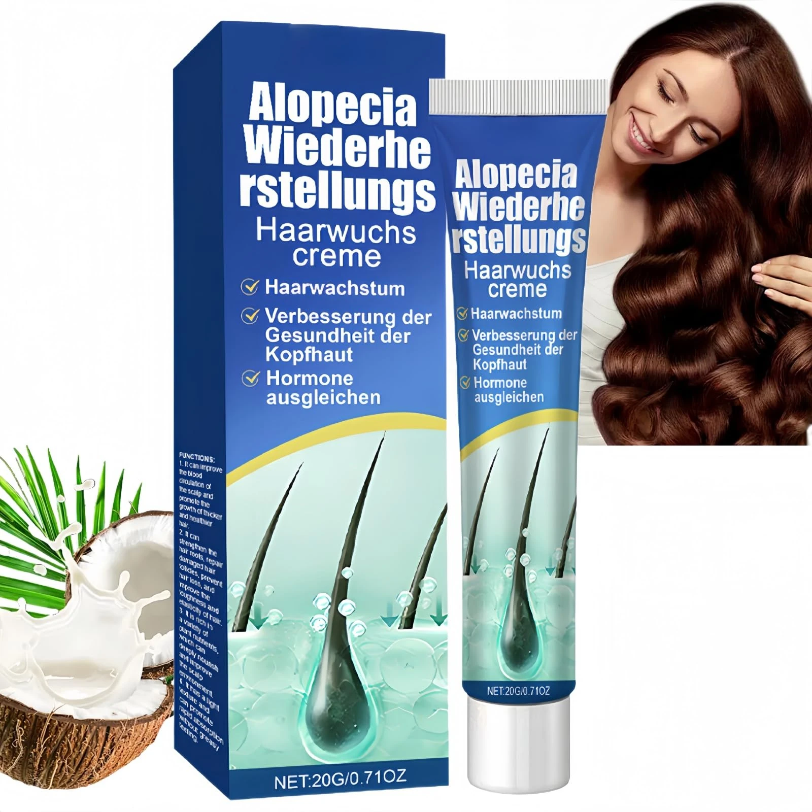 Hair Growth Serum with Rosemary Oil & Castor Oil,Keratin Hair Treatment for Thickening,Hair Loss Treatment for Women & Men,Best Hair Growth Oil for Frizz & Regrowth,Hair Oil for Revitalising Follicles