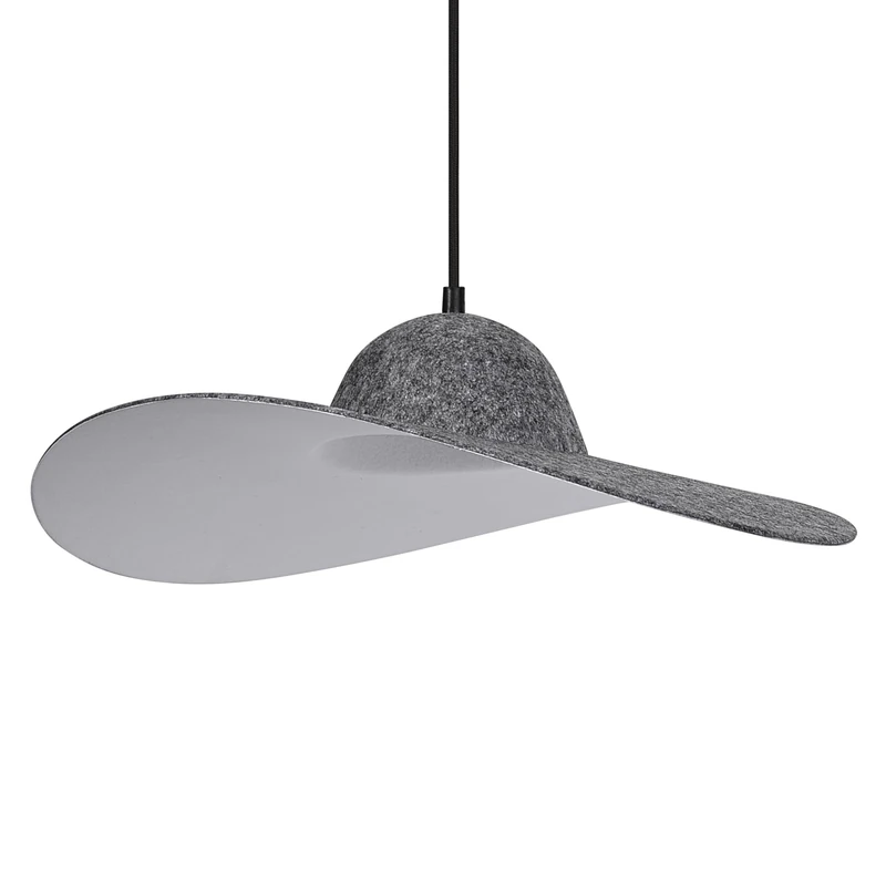 OSRAM Decor Decorative Pendant Light with Felt lampshade, 500mm, E27 Socket, Felt/Metal, IP20, Dark Grey