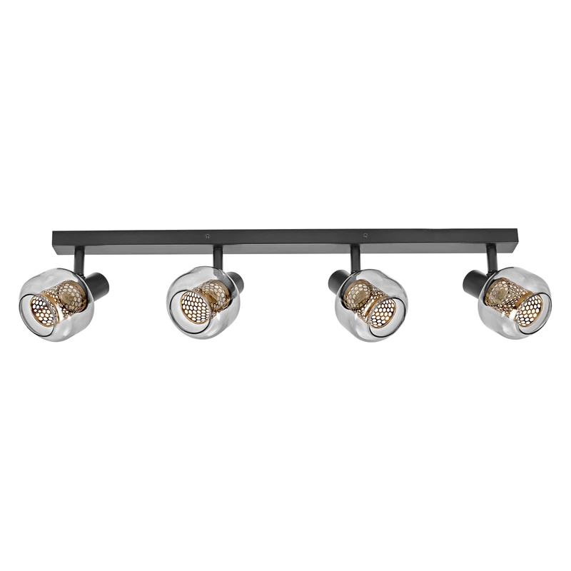 OSRAM Decor Spot Firefly wall Light, 4x2.8W, E14, 1000lm, 2700K, Warm White, dimmable, IP20, Metal/Glass, Black, LED Included and Replaceable - Image 1