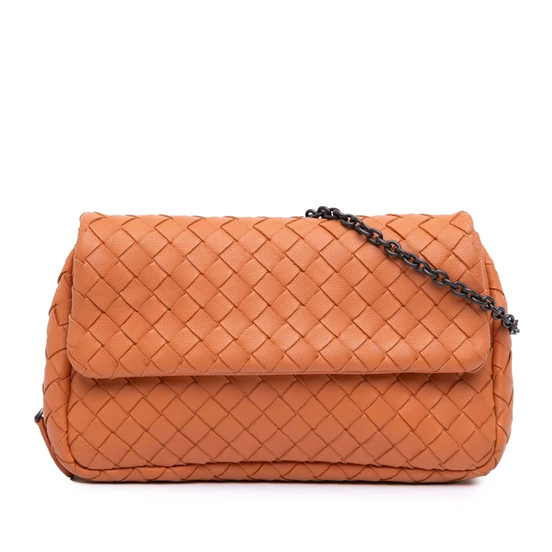 Bottega Veneta Pre-Loved Mini Nappa Intrecciato Expandable Chain Crossbody