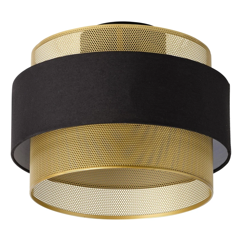 OSRAM Decor Hornet Ceiling Light E27 Black Gold 300mm, Ceiling lamp, Metal, Textile for Warm Atmosphere - Image 1