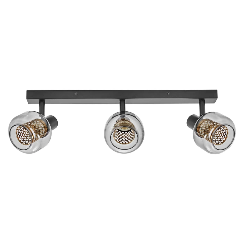OSRAM Decor Spot Firefly wall Light, 3x2.8W, E14, 750lm, 2700K, Warm White, dimmable, IP20, Metal/Glass, Black, LED Included and Replaceable - Image 1