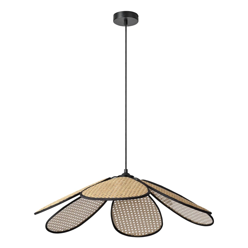 OSRAM Decor Rattan Daisy Pendant Light 690mm E27 Brown, Rattan, Metal, Natural, for Dining Room and Living Room