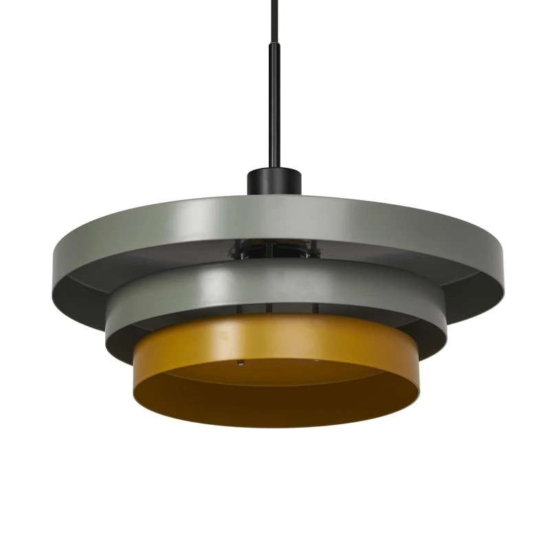 OSRAM Layers Decorative Pendant Light with E27 Socket, 400mm, IP20, Metal, Green/Yellow - Image 1