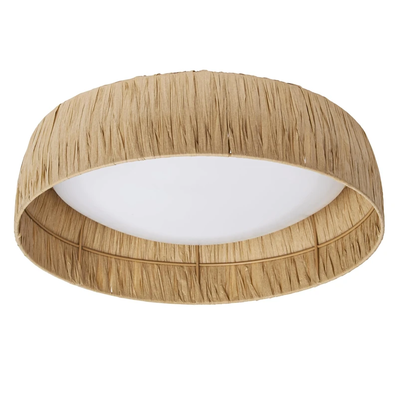 OSRAM Decor Decorative Ceiling Light with Bamboo Shade, 400mm, 18W, 750lm, 3000K, 830 Warm White, IP20, Brown, LED Non-Replaceable - Image 1