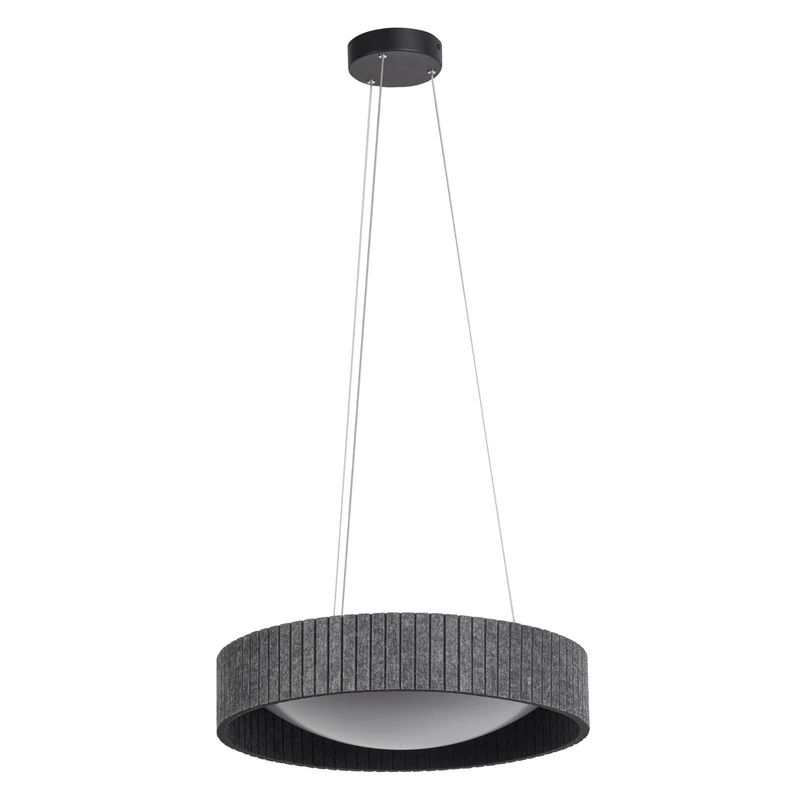 OSRAM Decor Decorative Pendant Light with Felt cylinders, 28W, 1000lm, 3000K, 830 Warm White, 500mm, Felt/Metal, IP20, Dark Grey, LED not Replaceable - Image 1