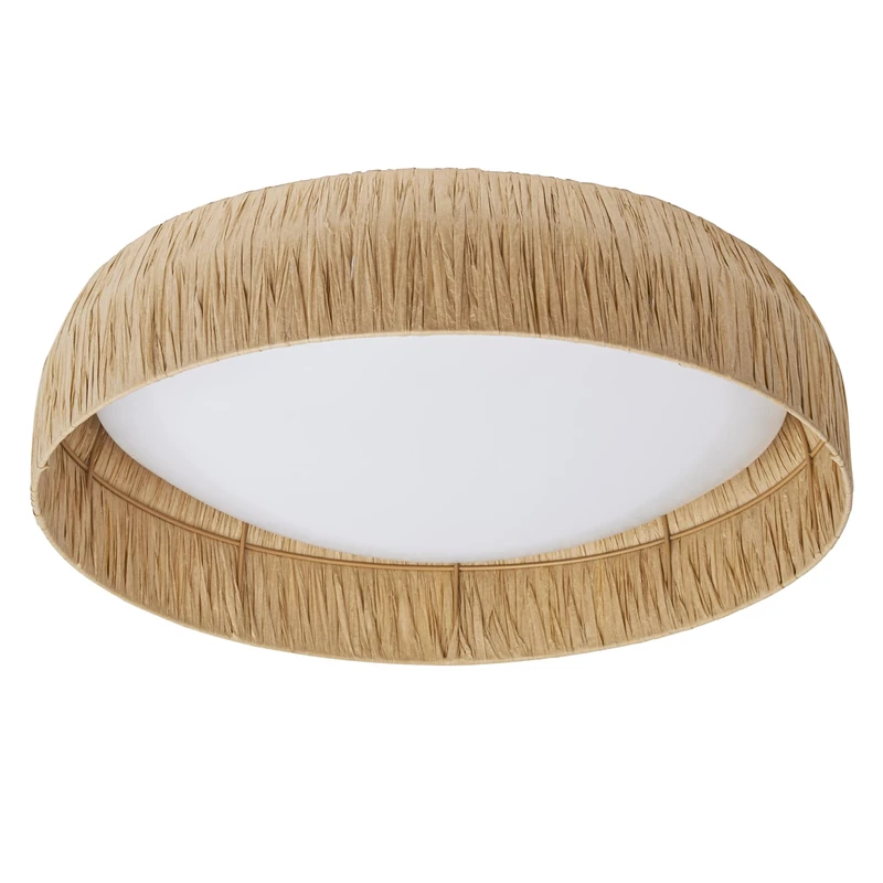 OSRAM Decor Decorative Ceiling Light with Bamboo Shade, 500mm, 28W, 1150lm, 3000K, 830 Warm White, IP20, Brown, LED Non-Replaceable - Image 1