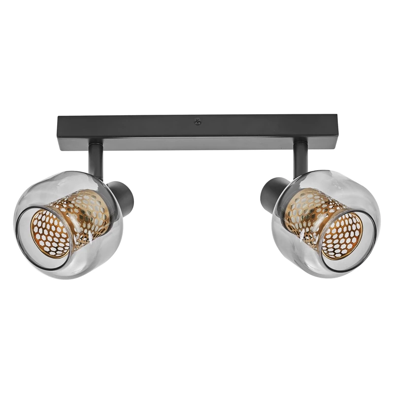OSRAM Decor Spot Firefly wall Light, 2x2.8W, E14, 500lm, 2700K, Warm White, dimmable, IP20, Metal/Glass, Black, LED Included and Replaceable - Image 1
