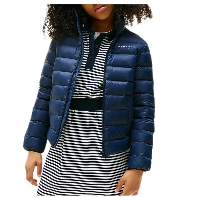 Tommy Hilfiger Unisex Kids Essential Light Down Jacket KS0KS00652 Other Jackets, BLUE (Dark Night Navy), 8 Years