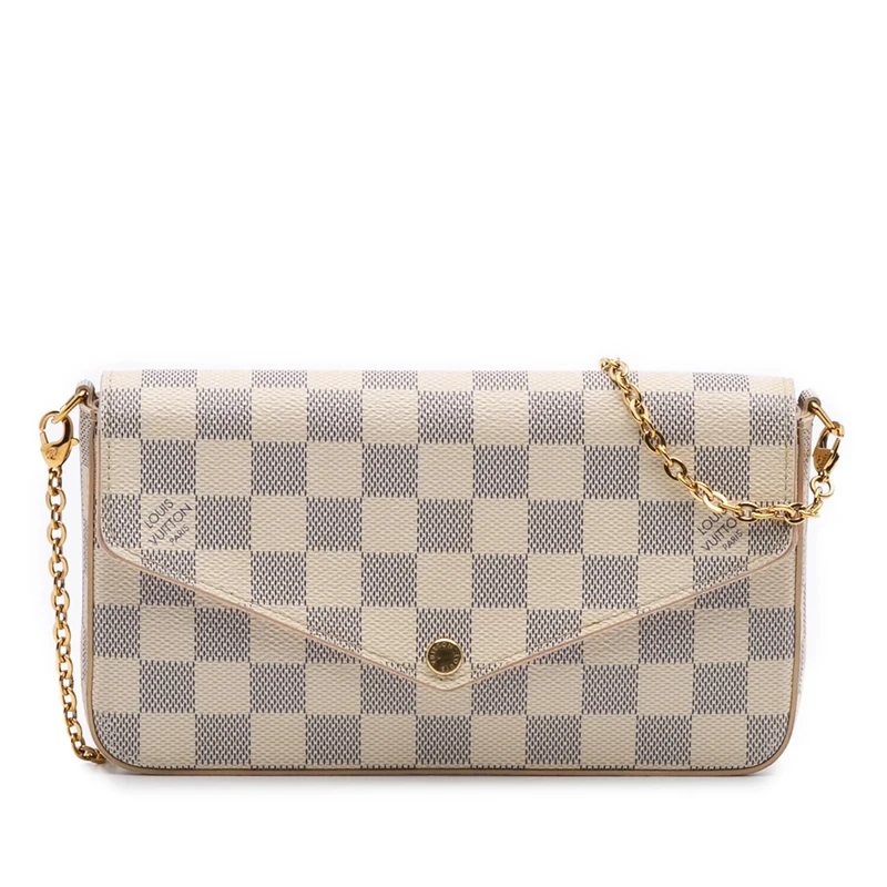 Louis Vuitton Pre-Loved Damier Azur Pochette Felicie Crossbody Bag